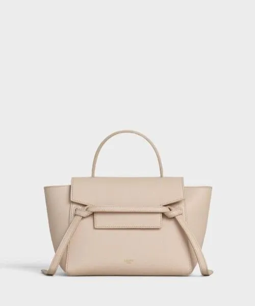 Celine Nano Belt Bag In Grained Calfskin Pale Pink