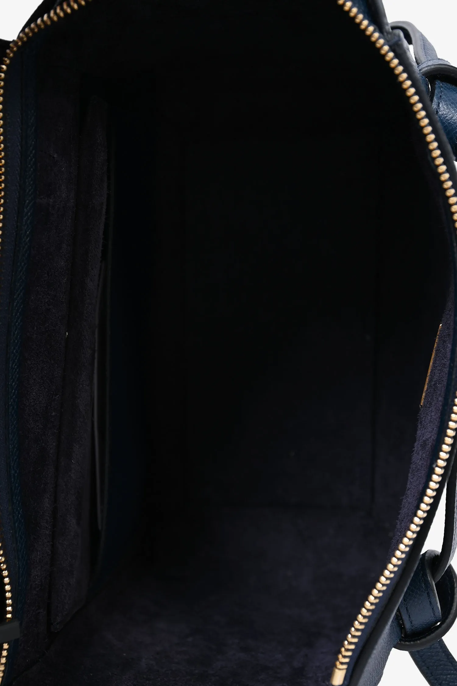 Celine Navy Grained Leather Mini Belt Bag with Strap