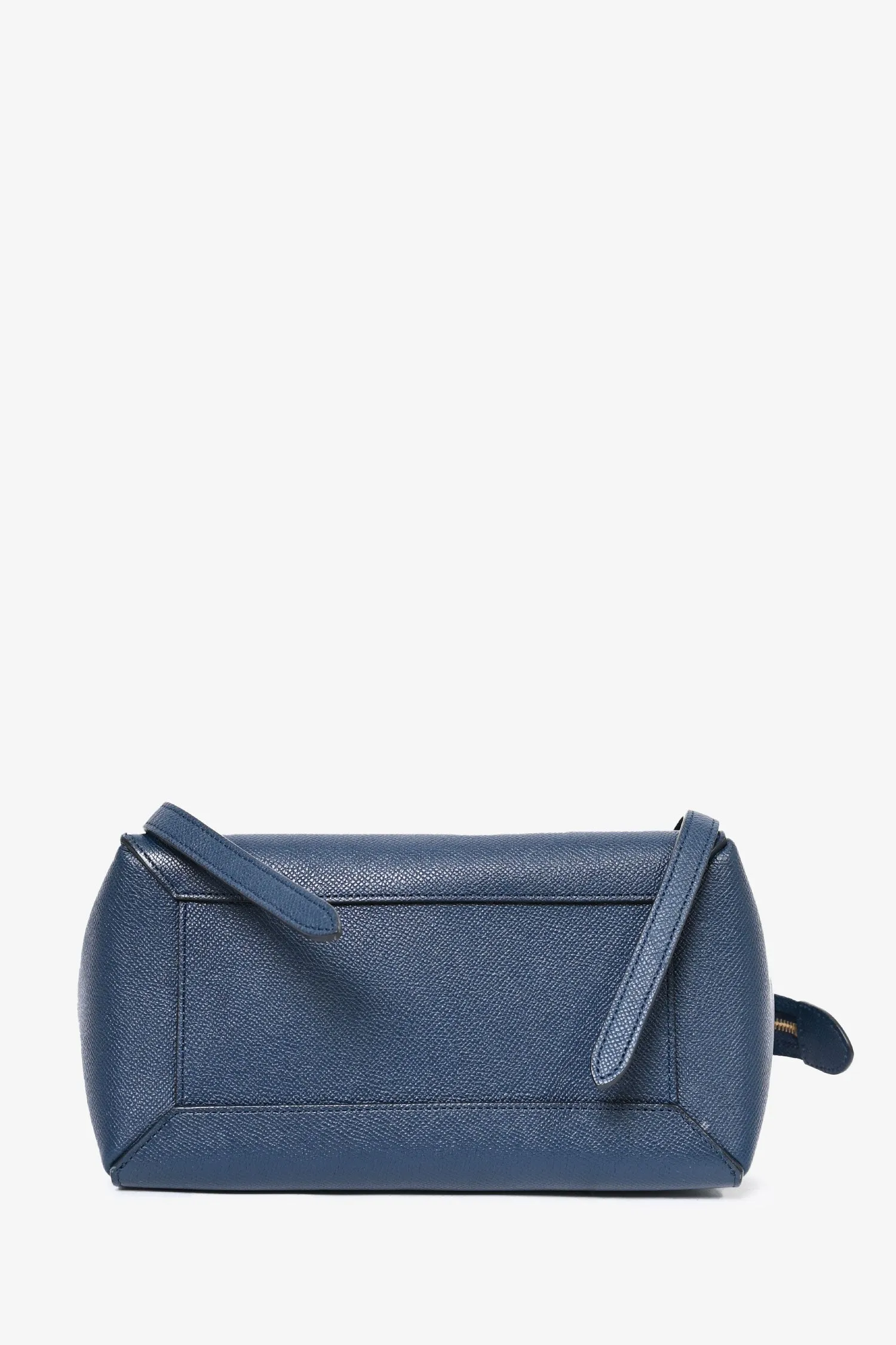 Celine Navy Grained Leather Mini Belt Bag with Strap