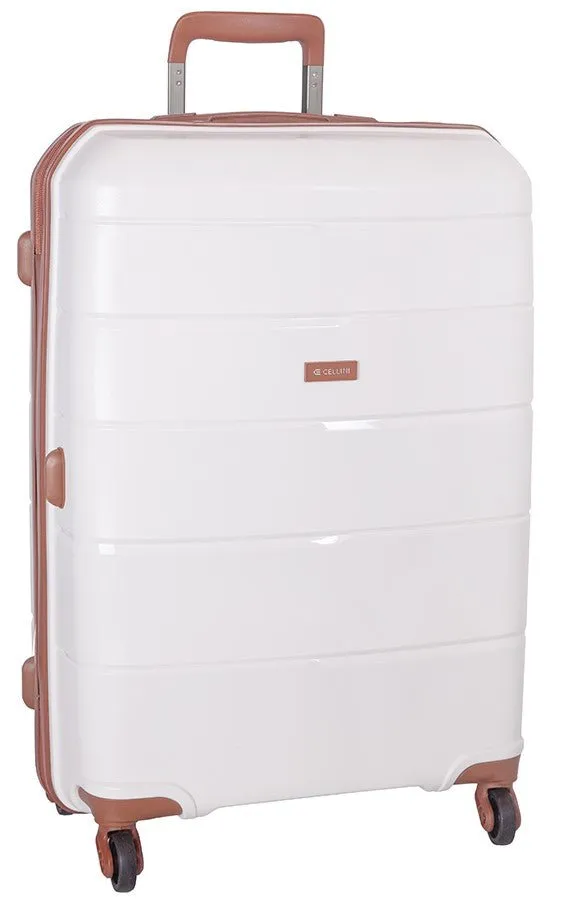 Cellini Spinn 65cm 4 Wheel Trolley Case | White