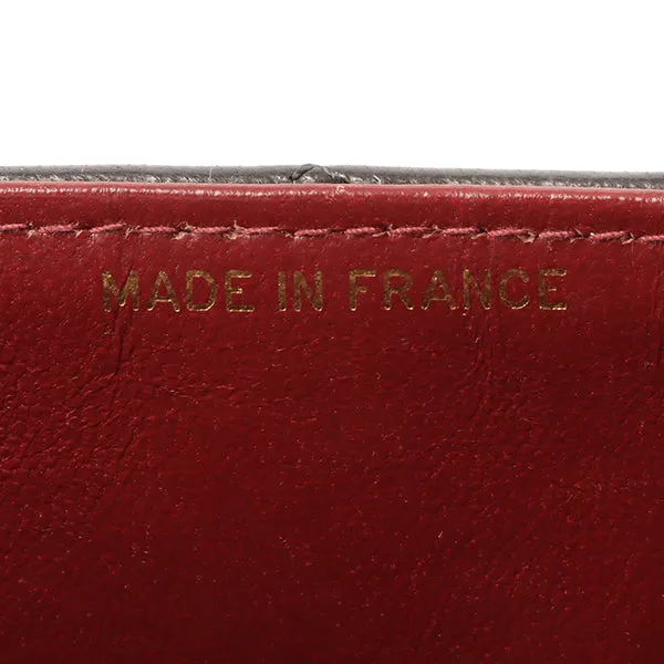 Chanel Around 1990 Made Design Flap Logo Turn Lock Chain Bag Black