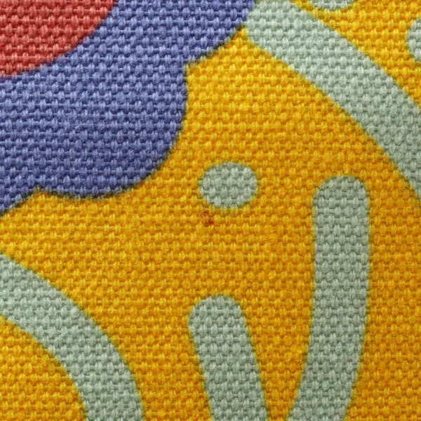 Chanel Around 2003 Made Cotton Flower Design Print Classic Flap Chain Bag 25Cm Yellow/Soft Blue/Multi