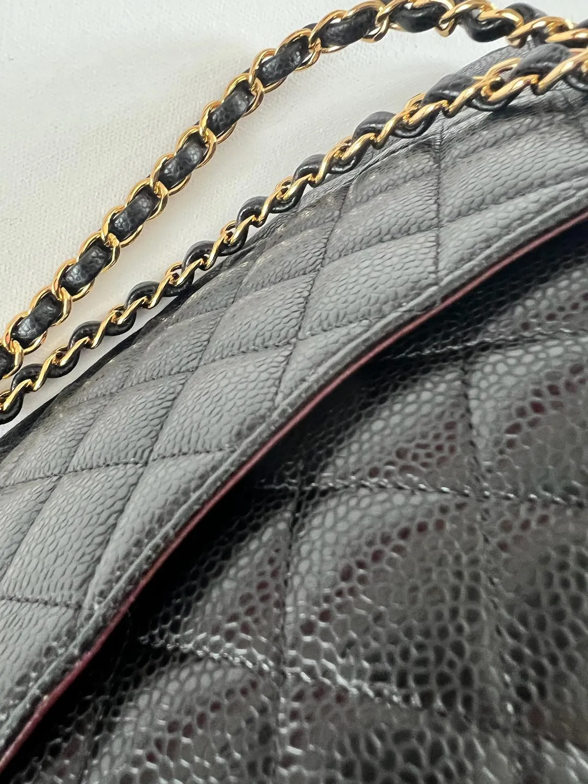 Chanel Classic Double Flap Medium in Black Caviar Leather with Gold Hardware 2021