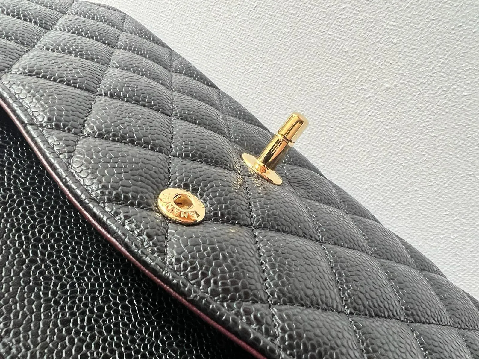 Chanel Classic Double Flap Medium in Black Caviar Leather with Gold Hardware 2021