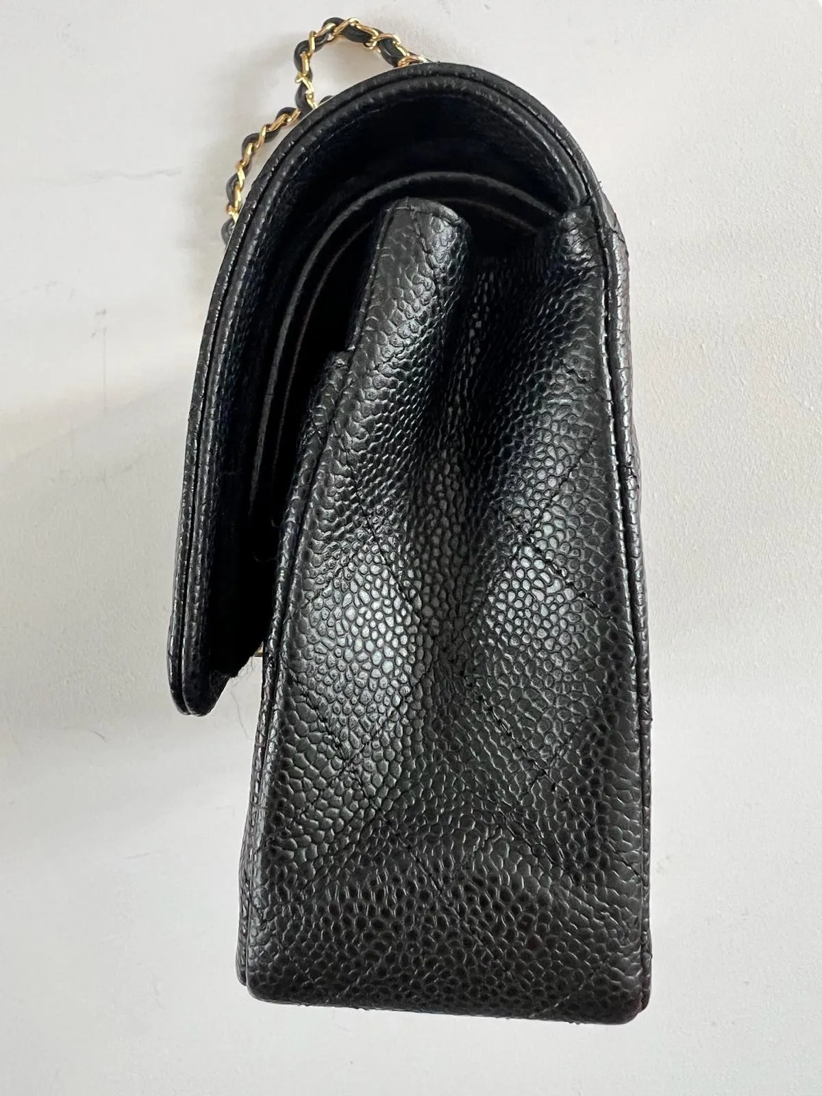 Chanel Classic Double Flap Medium in Black Caviar Leather with Gold Hardware 2021
