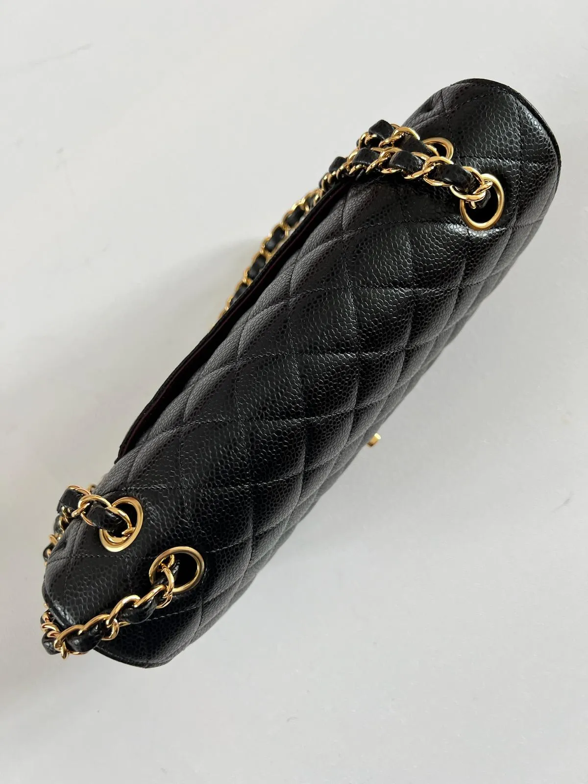 Chanel Classic Double Flap Medium in Black Caviar Leather with Gold Hardware 2021