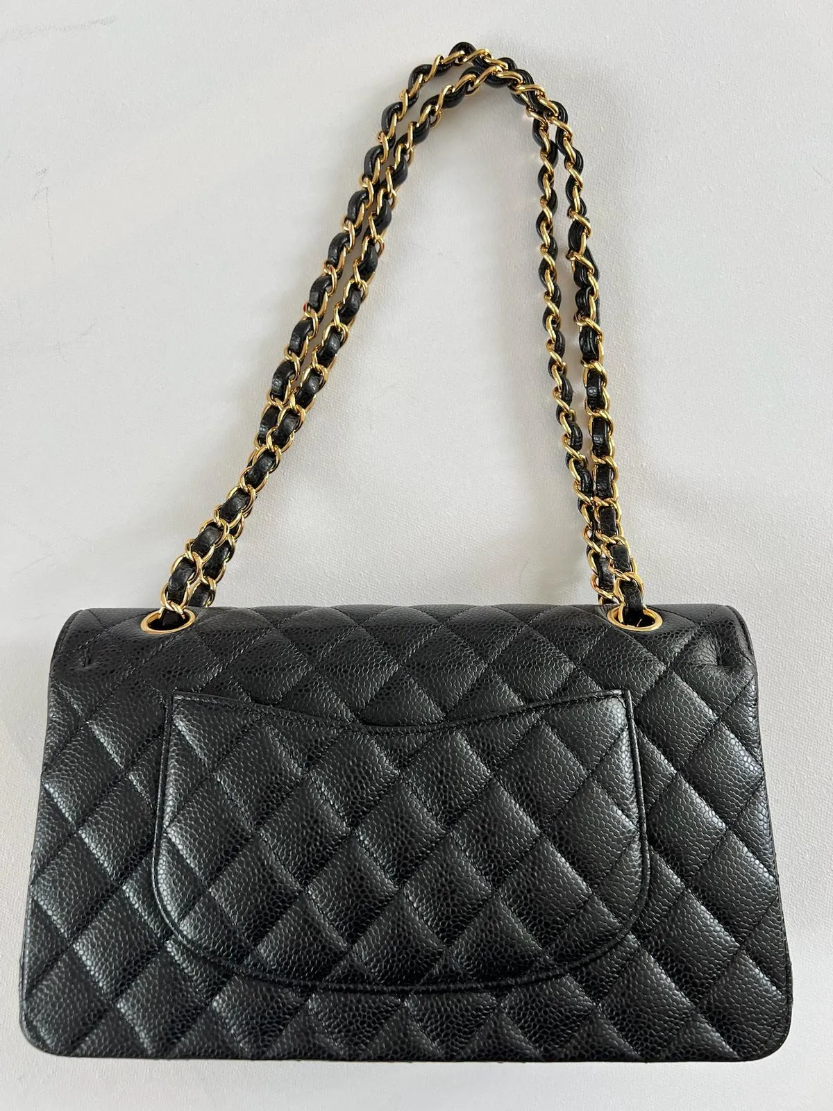 Chanel Classic Double Flap Medium in Black Caviar Leather with Gold Hardware 2021
