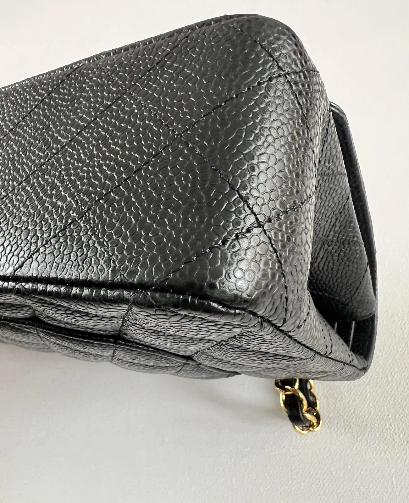 Chanel Classic Double Flap Medium in Black Caviar Leather with Gold Hardware 2021