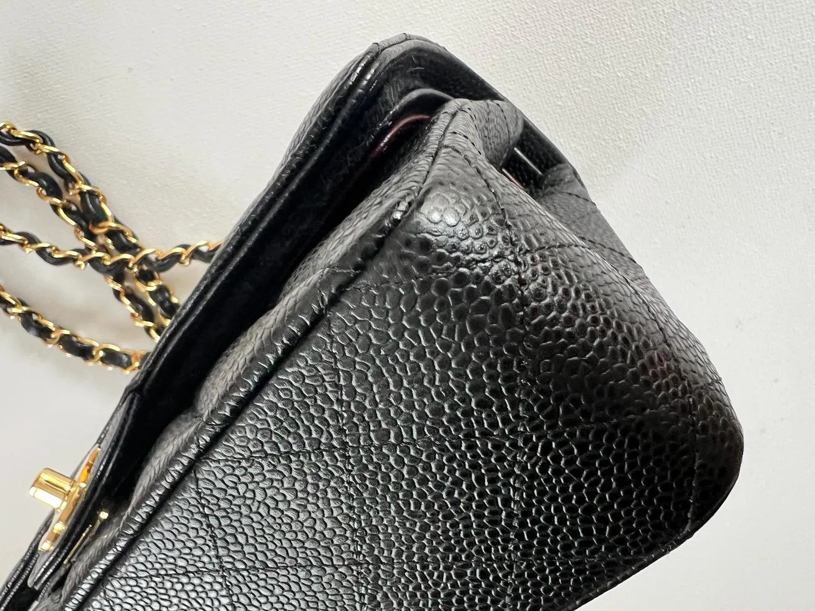 Chanel Classic Double Flap Medium in Black Caviar Leather with Gold Hardware 2021
