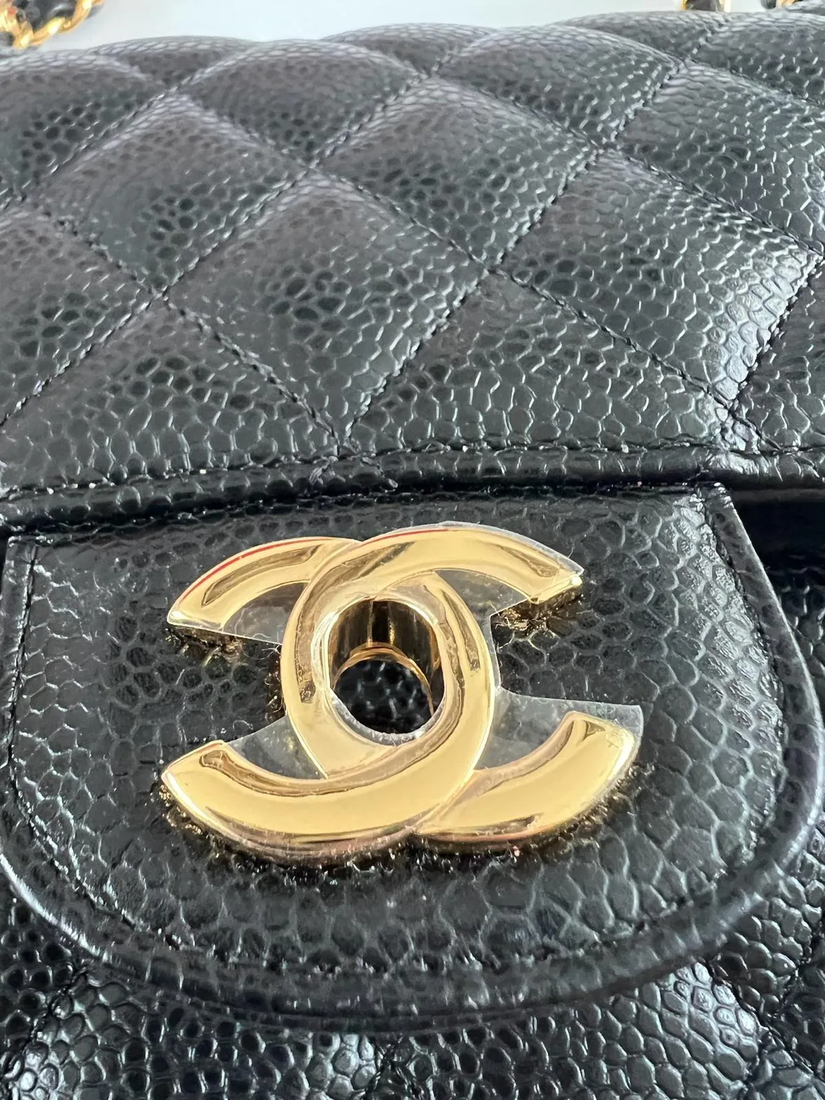 Chanel Classic Double Flap Medium in Black Caviar Leather with Gold Hardware 2021