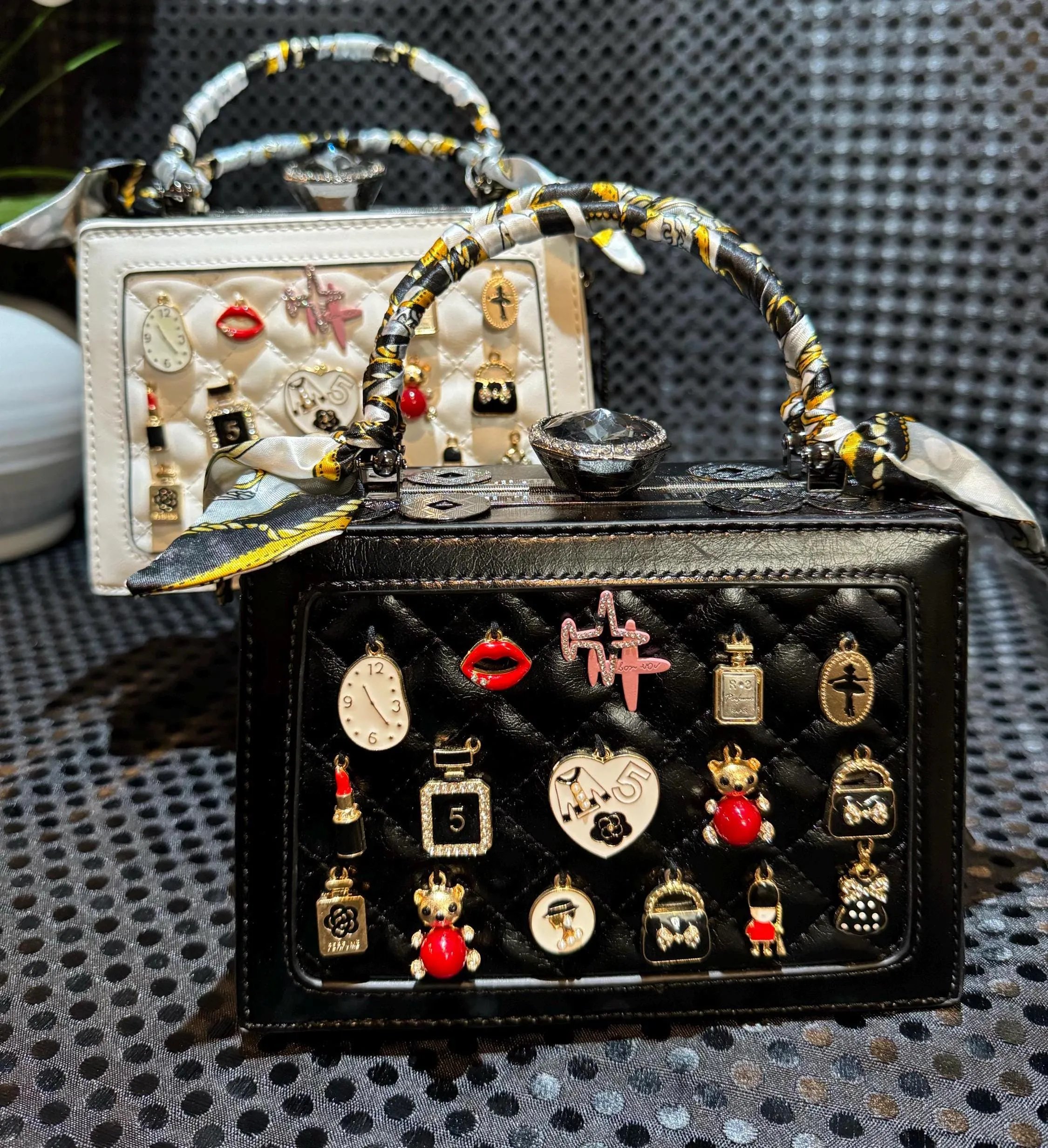 Charm Pendant Purse Vintage Clutch | Unique Evening Handbags