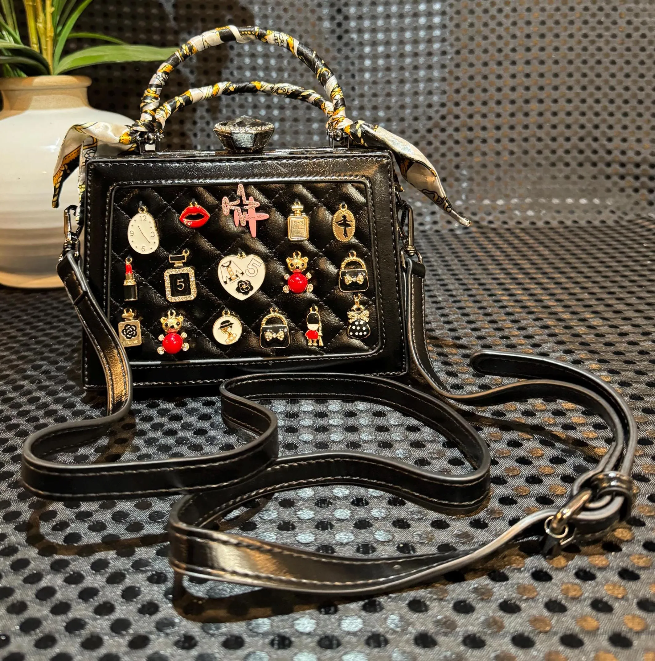 Charm Pendant Purse Vintage Clutch | Unique Evening Handbags