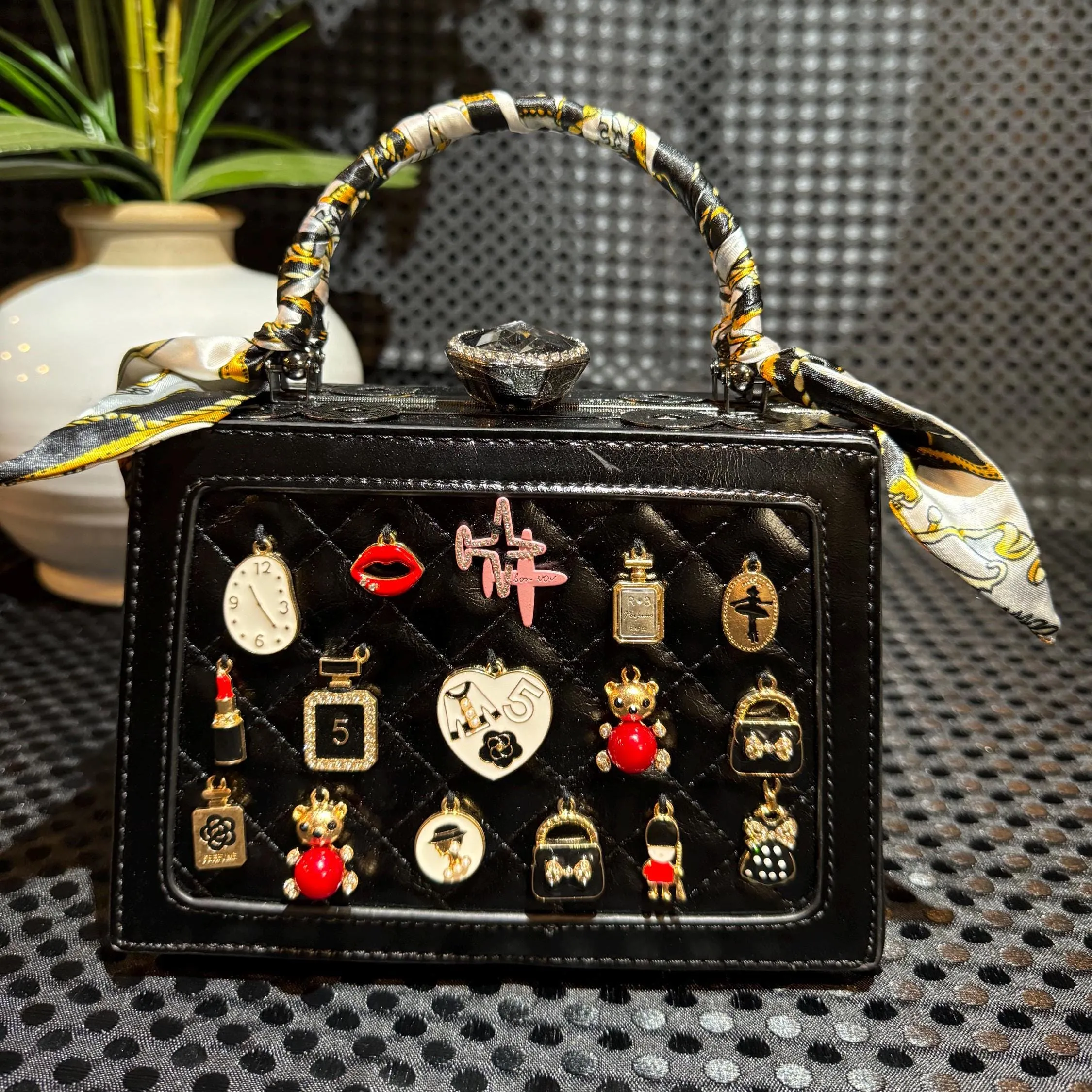 Charm Pendant Purse Vintage Clutch | Unique Evening Handbags