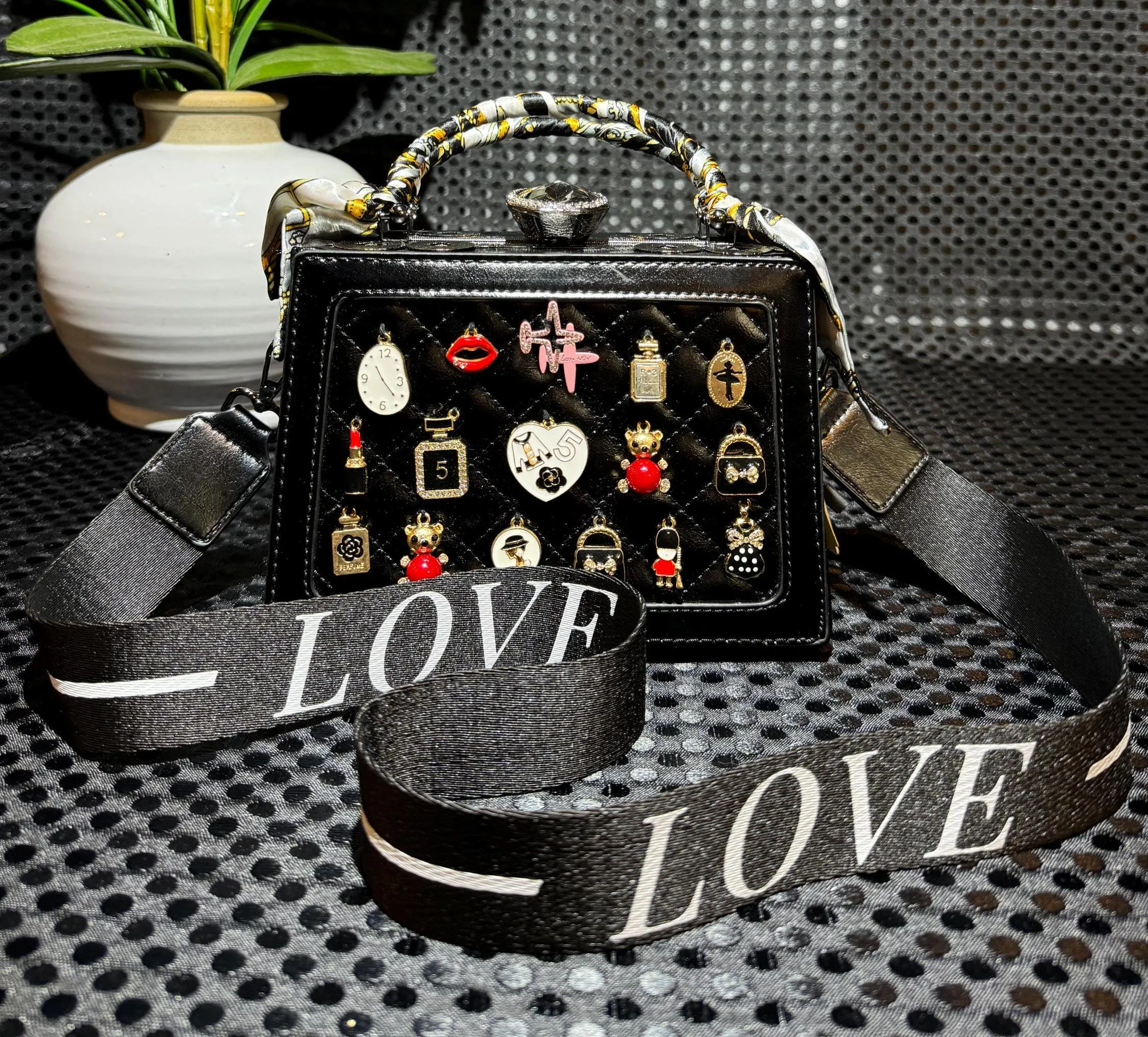 Charm Pendant Purse Vintage Clutch | Unique Evening Handbags