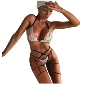 Charming Lingerie Lace Hollow Charming Lingerie Leg Straps Set