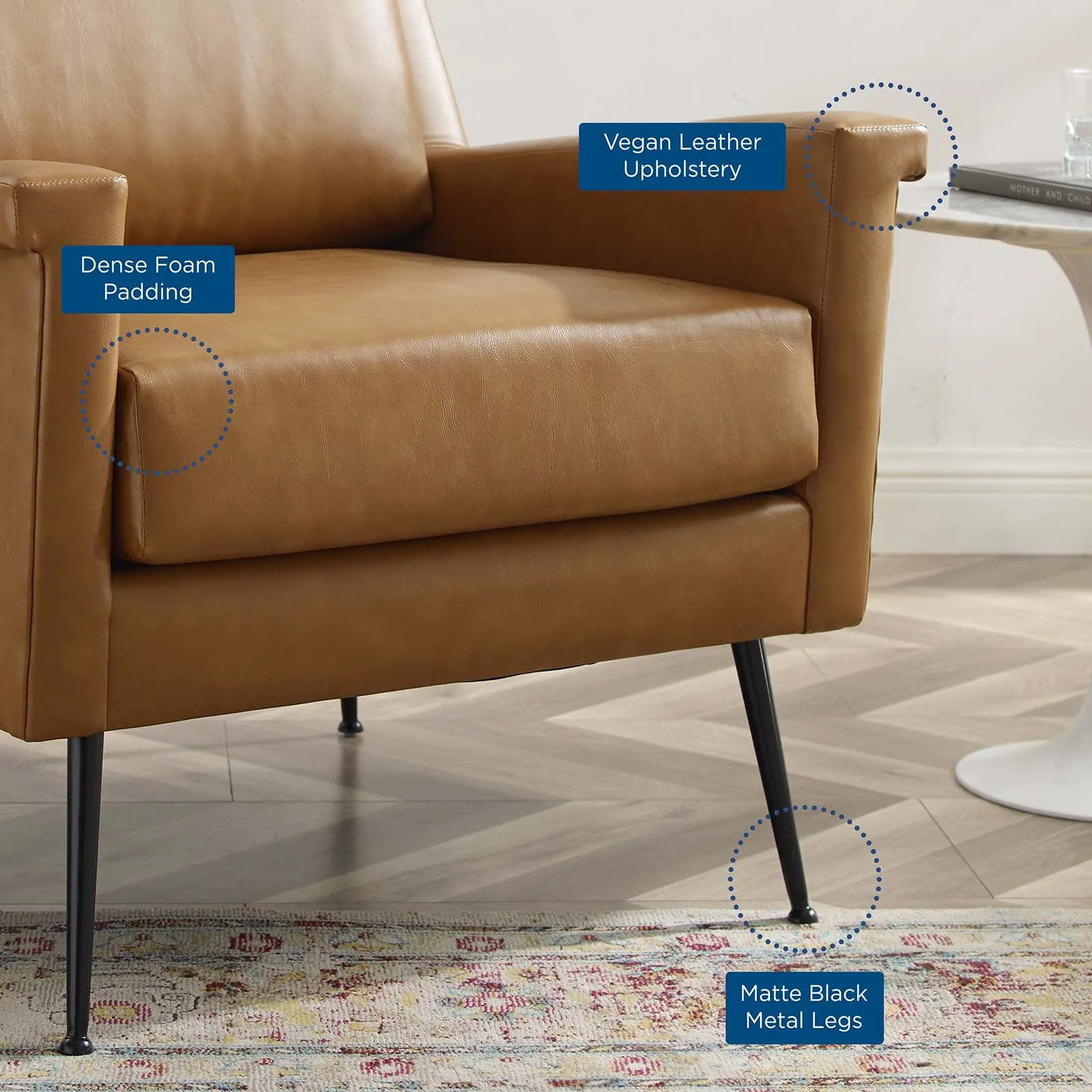 Chesapeake Vegan Leather Armchair
