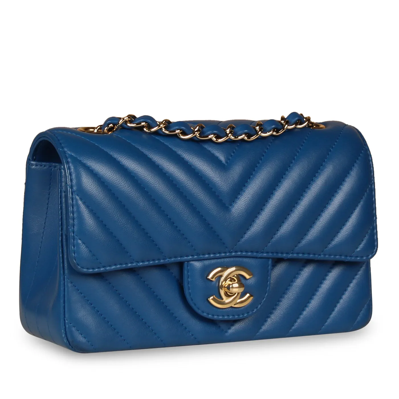 Classic Flap Bag - Mini Rectangular - Blue