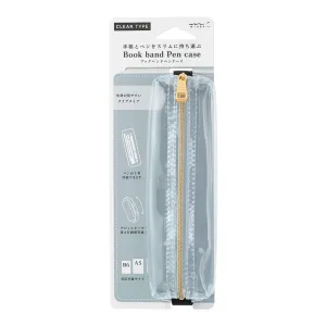 CLEAR  Midori Book Band Pen Case B6-A5 Midori Pen Case Canvas Pen Case Adjustable Midori Adjustable Pencil Case