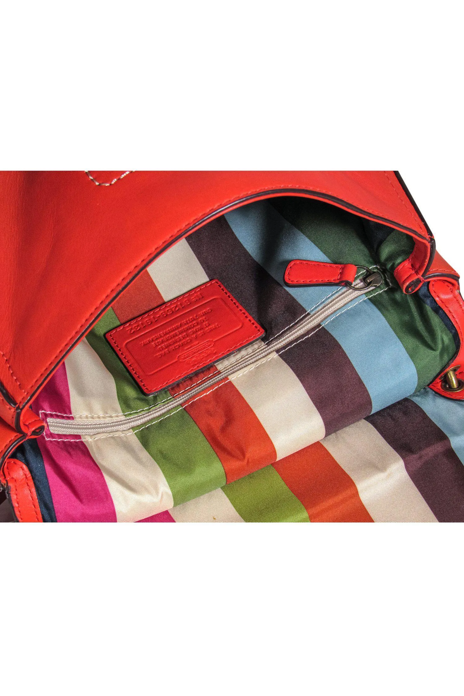 Coach - Orange Clasped Convertible Crossbody