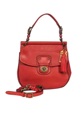 Coach - Orange Clasped Convertible Crossbody