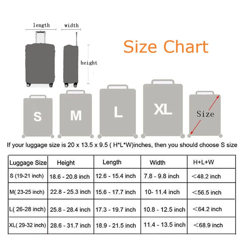 Colorful Travel Landmarks | Standard Design | Luggage Suitcase Protective Cover