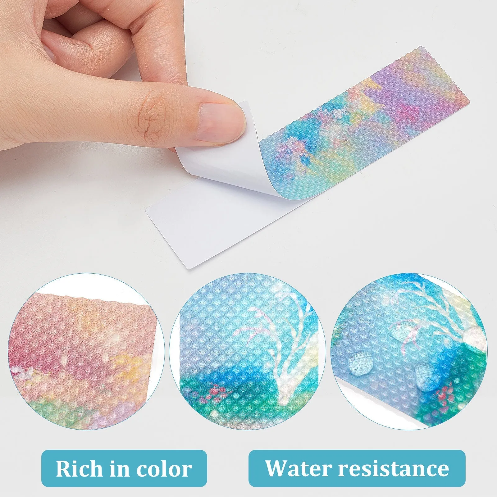 Craspire PEVA & PVC Plastic Paper Stickers Set, for Suitcase, Phone and Cups, Rectangle, Animal Pattern, 10x2.5x0.1cm, 3sets