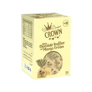 CROWN WHITE CHOCOLATE MANGO CREAM TOFFEE 250G 36PCS