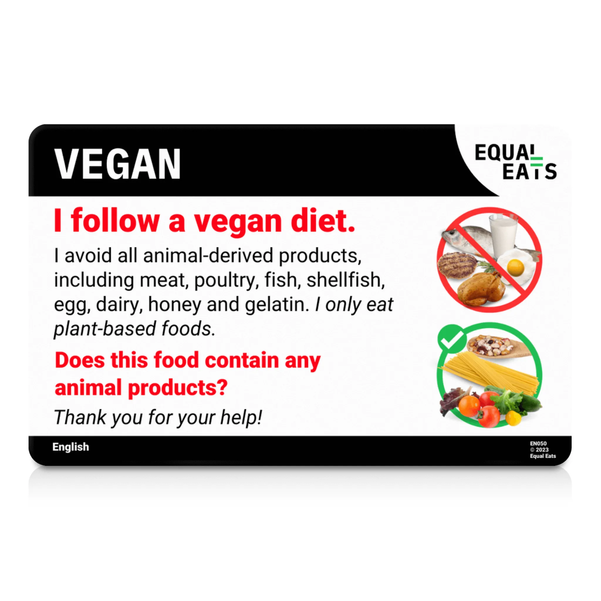 Danish Vegan Card