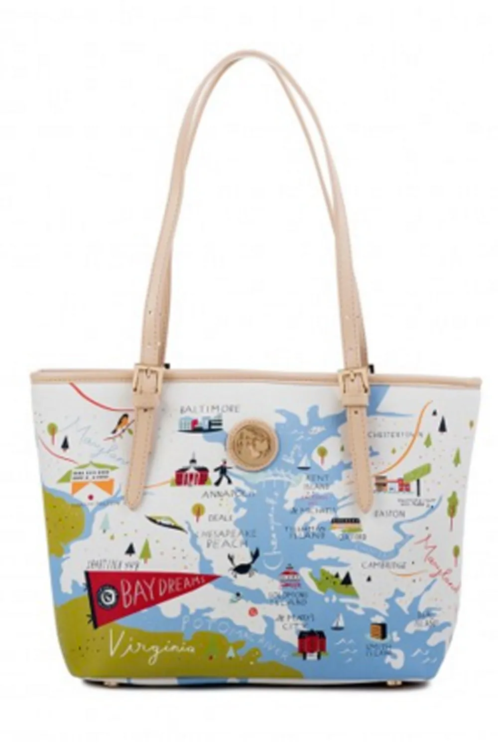 Destination Map Small Tote Bag - Bay Dreams