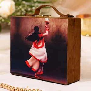 Dhunuchi Suede Evening Clutch