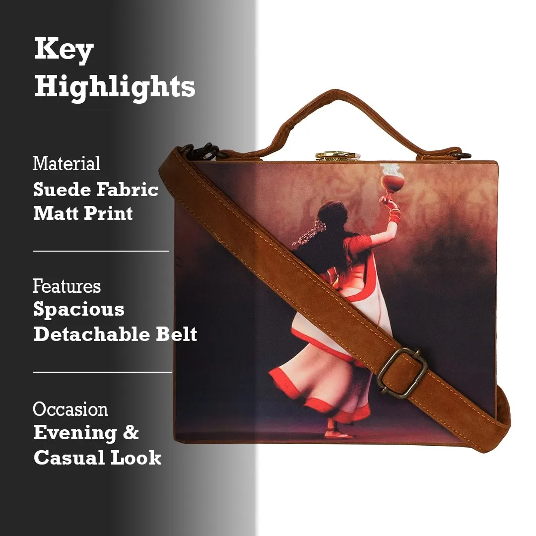 Dhunuchi Suede Evening Clutch