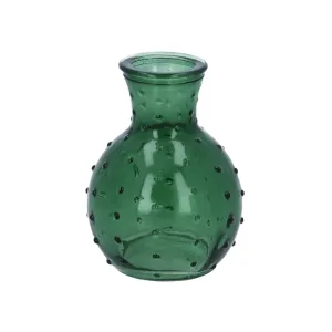 Dimple glass pear bud vase 10cm - Purple, Green, Teal, Amber or Light Amber
