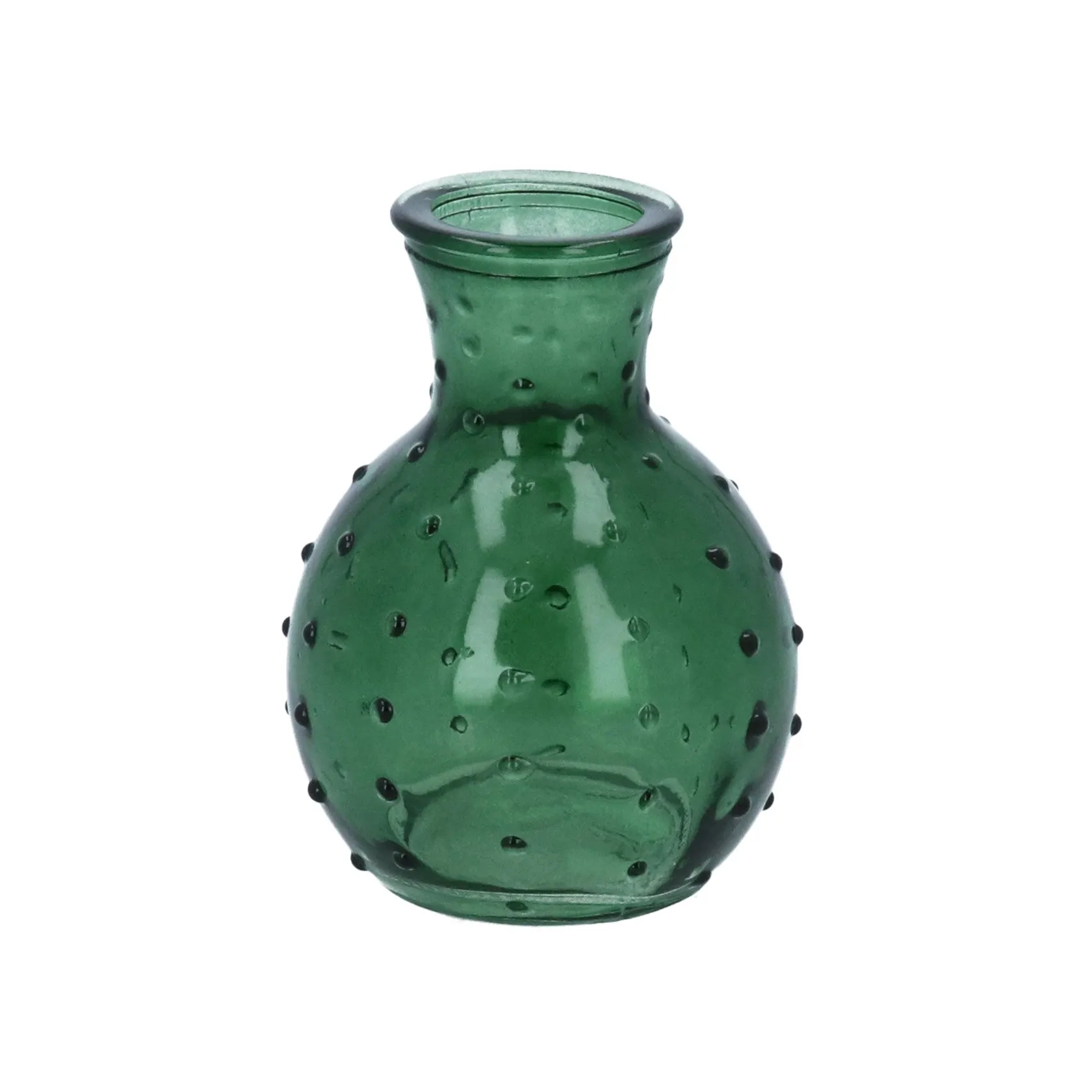 Dimple glass pear bud vase 10cm - Purple, Green, Teal, Amber or Light Amber