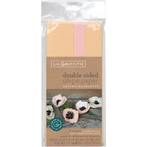 Double Sided Crepe Paper 25cm x 125cm Blush, Chiffon & Petal, Peach