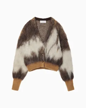 Drip Mohair Knit Cardigan