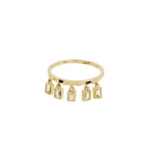 Drooping Aurelia Luster Ring 14K
