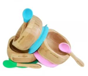 Ecorascals-Set ciotola e cucchiaino in bamboo