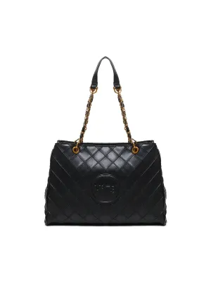 Edith Black Shopping Bag with Zip