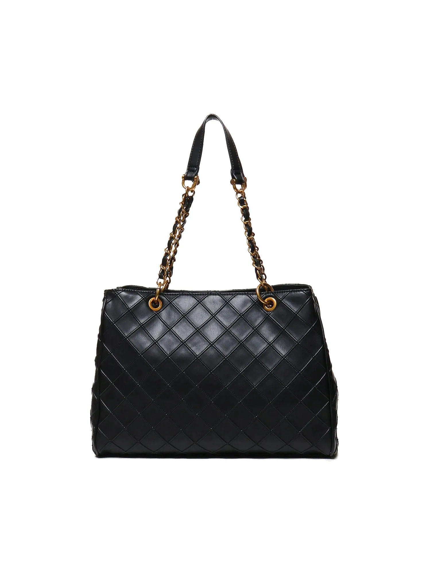 Edith Black Shopping Bag with Zip