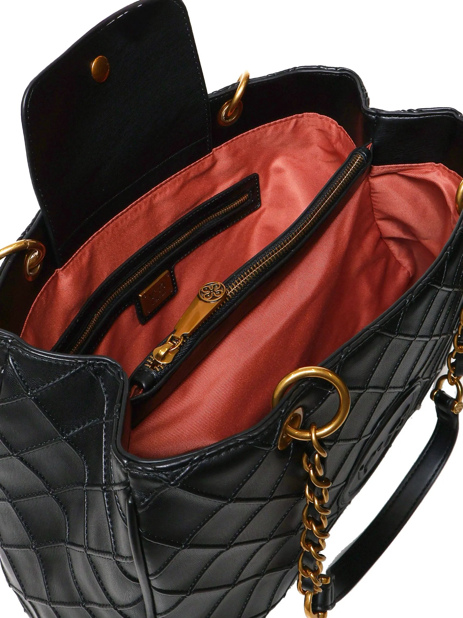 Edith Black Shopping Bag with Zip