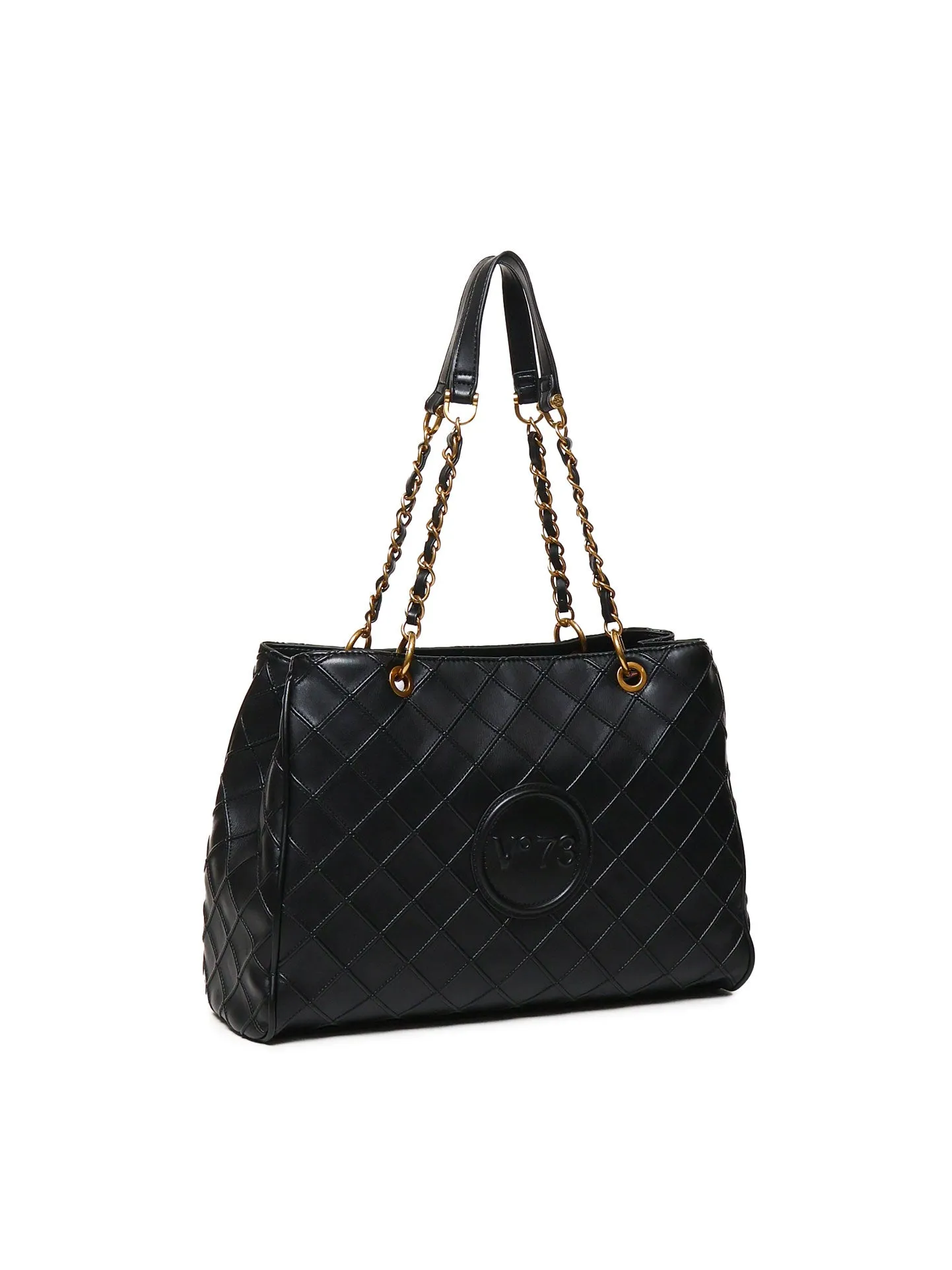 Edith Black Shopping Bag with Zip