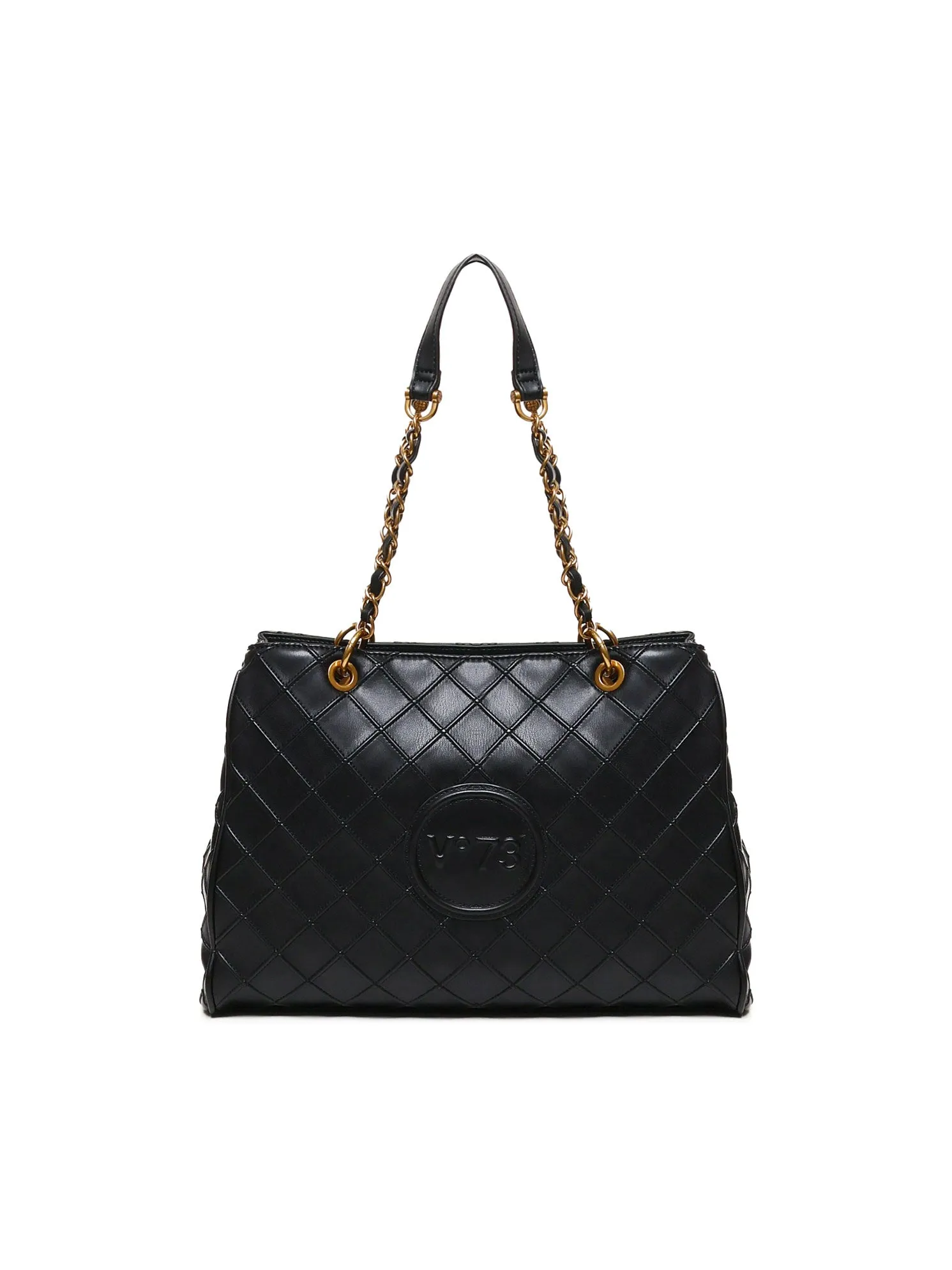 Edith Black Shopping Bag with Zip