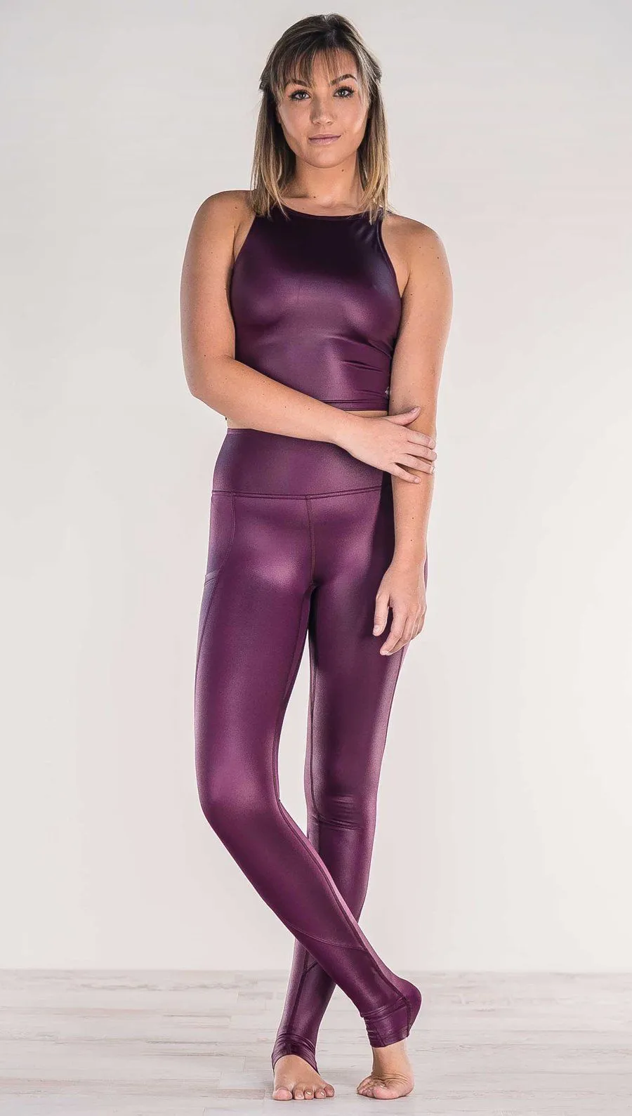 Eggplant - Full Length Luster Leggings