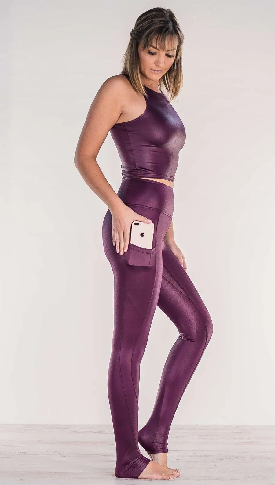 Eggplant - Full Length Luster Leggings