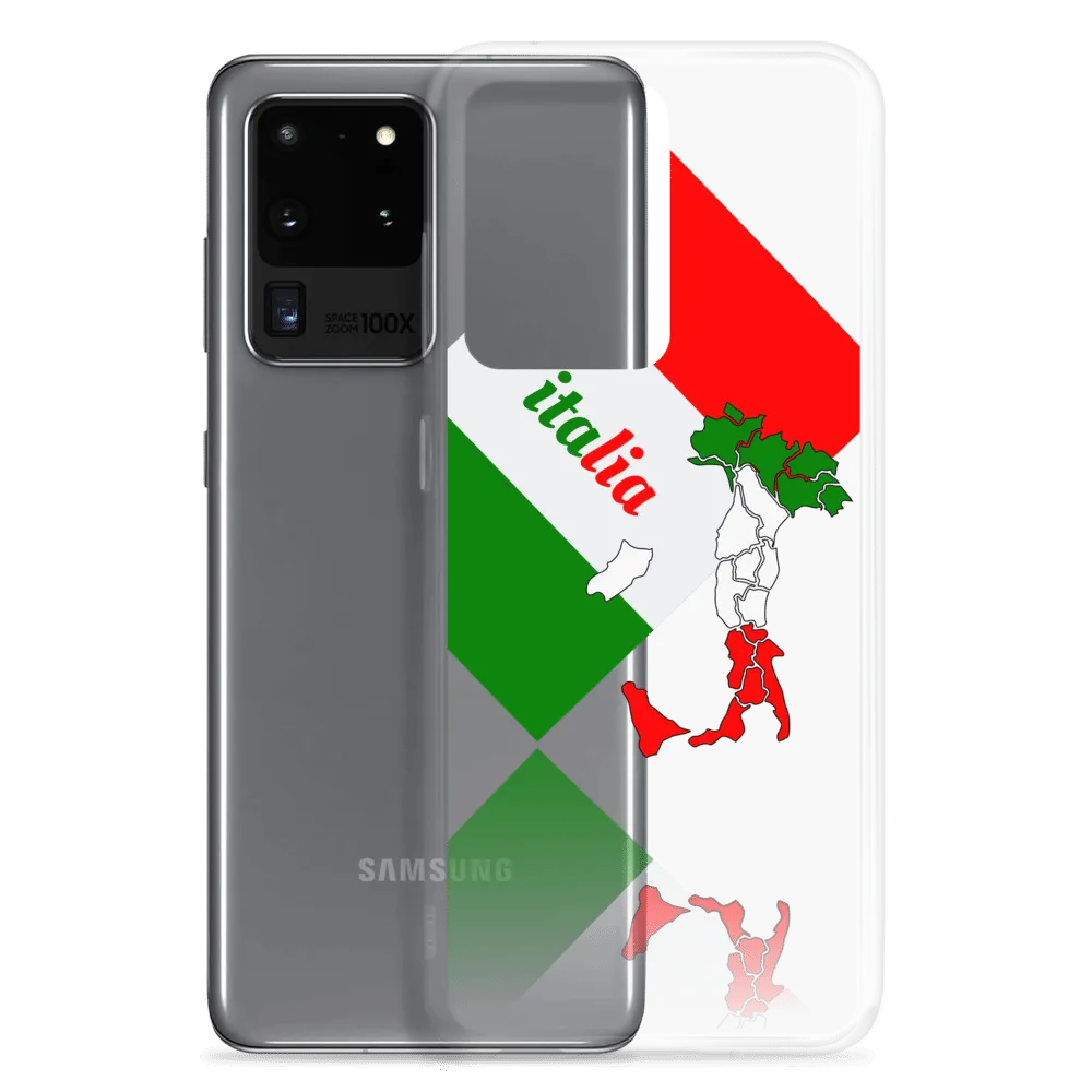 Elegant Italia - Italy Flag And Map Samsung Clear Case