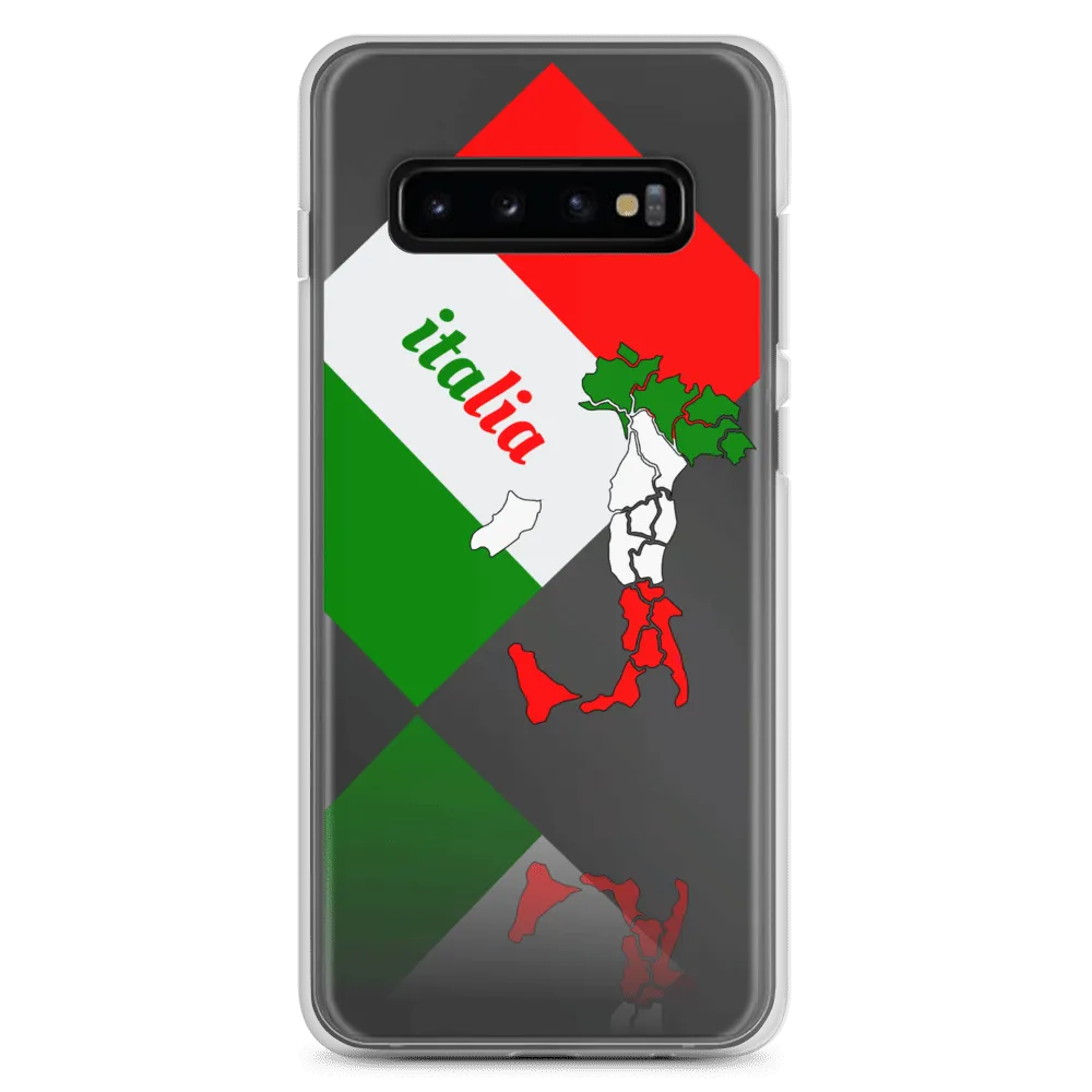 Elegant Italia - Italy Flag And Map Samsung Clear Case