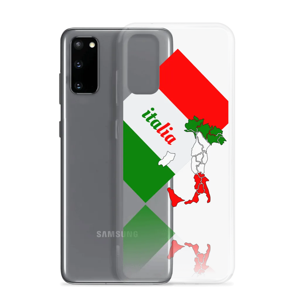 Elegant Italia - Italy Flag And Map Samsung Clear Case