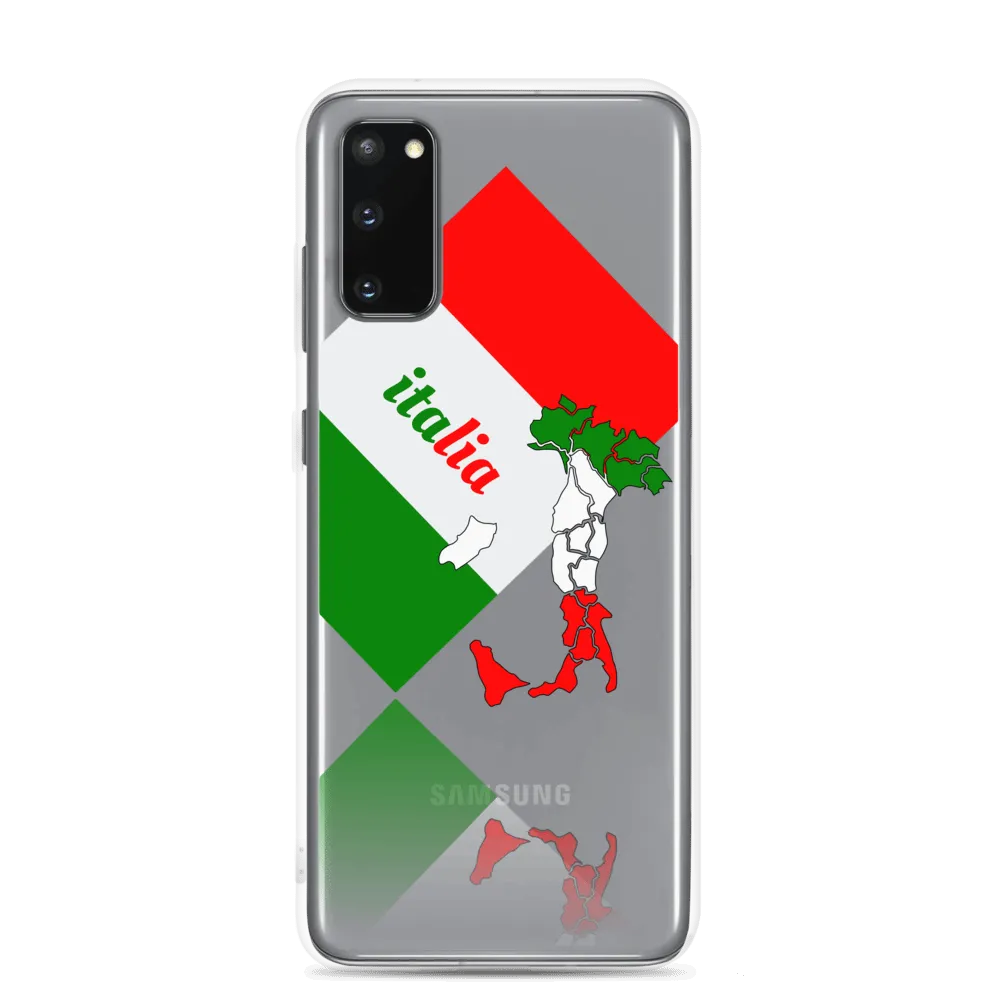 Elegant Italia - Italy Flag And Map Samsung Clear Case