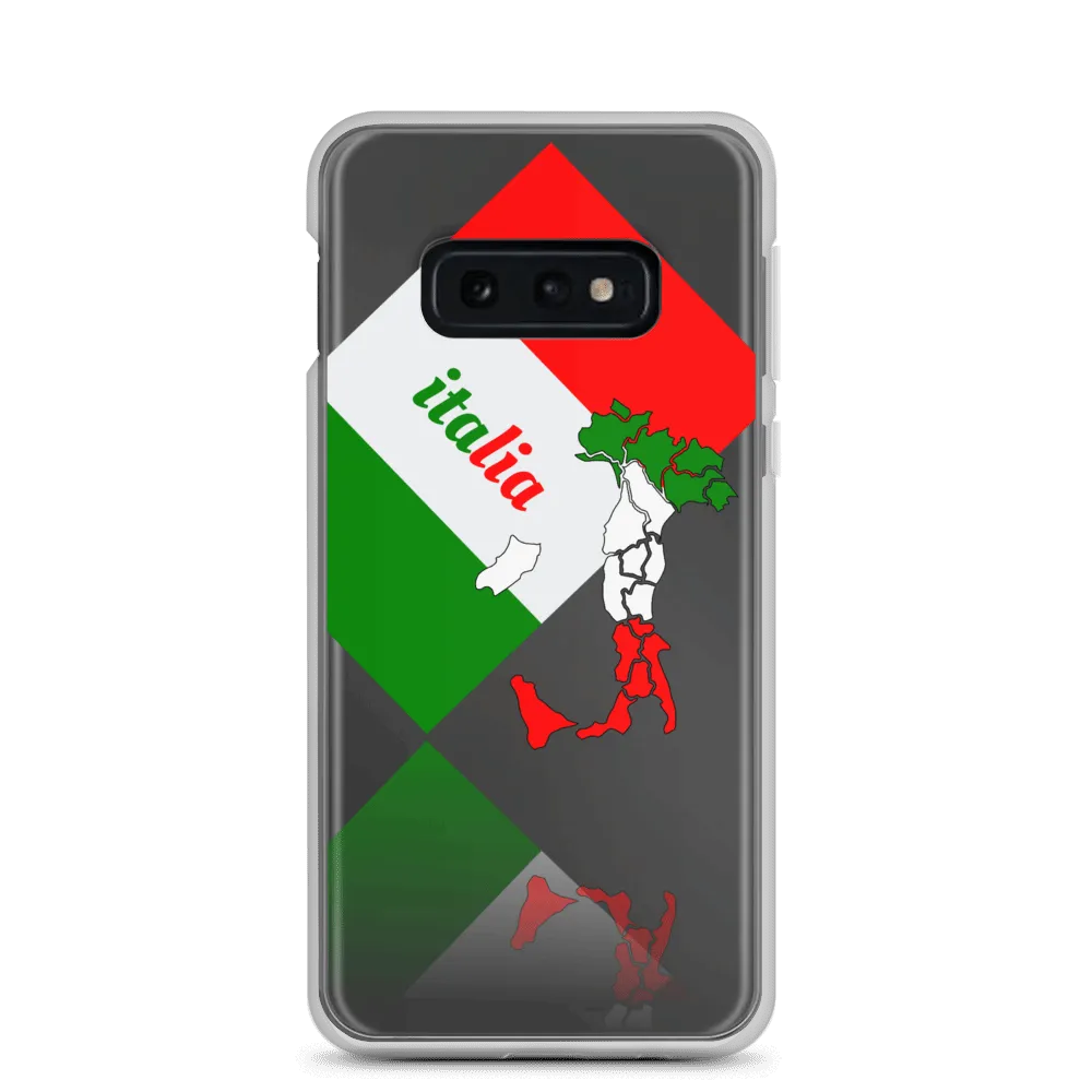 Elegant Italia - Italy Flag And Map Samsung Clear Case