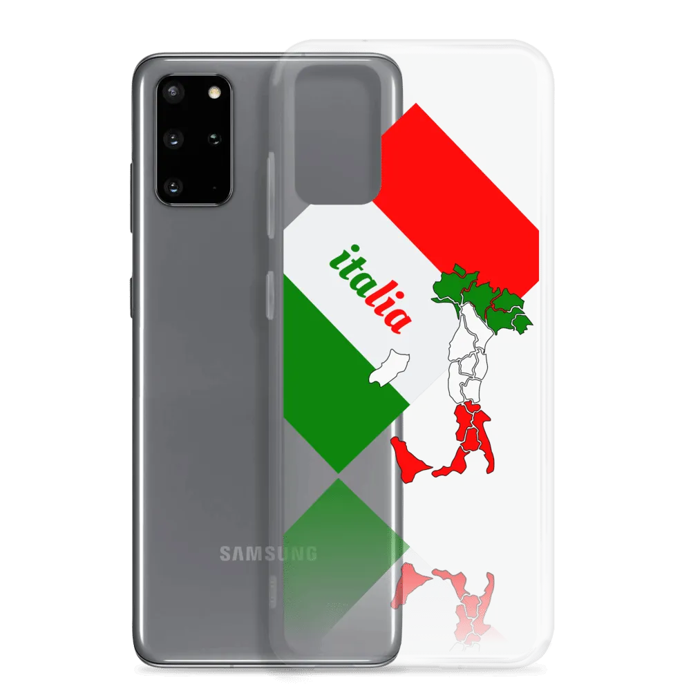 Elegant Italia - Italy Flag And Map Samsung Clear Case